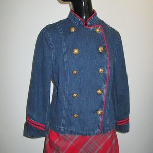 Lauren Jeans Company Ralph Lauren denim military style jacket